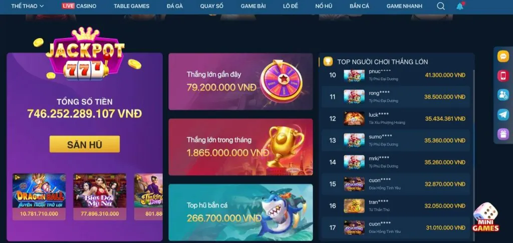 Thư viện trò chơi đa dạng